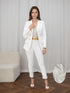 Elegantes Damen Zweiteiler Anzugset | Doppelreihiger Blazer & Hose